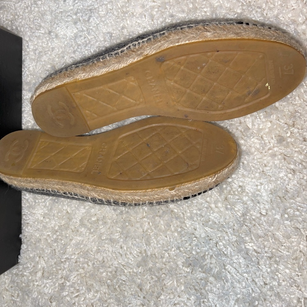 CHANEL 16A Black/Gray Espadrilles Sz. 37 - Picture 6 of 7